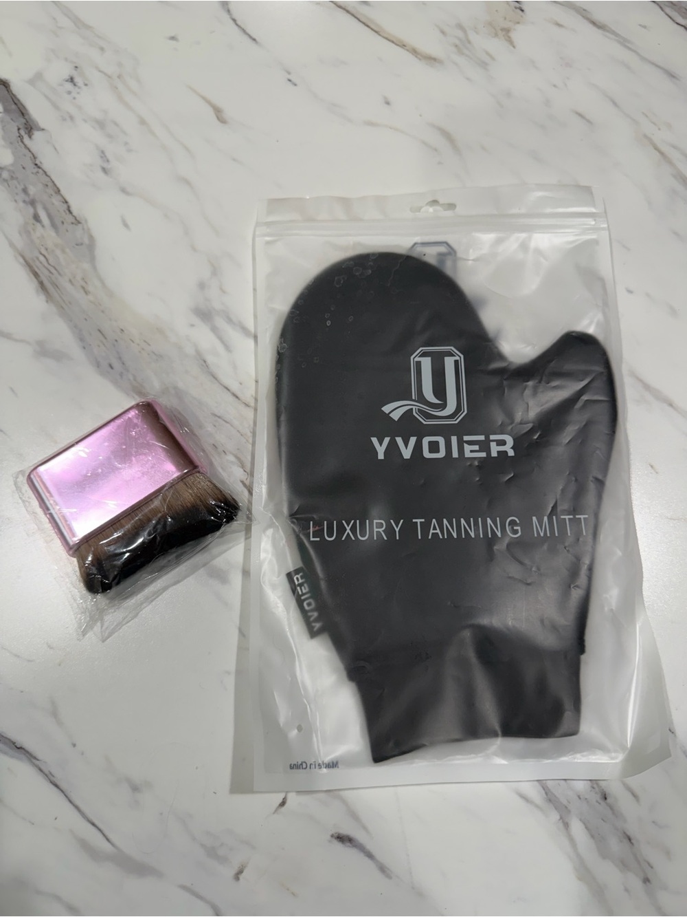 YVOIER Luxury Tanning Mitt - Black & Self Tanning Brush NEW